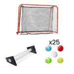 Träningspaket: Innebandymål 115 x 160 cm (ihopfällbar) - Passer Saucer - Crater MIX 25-pack-Innebandy24