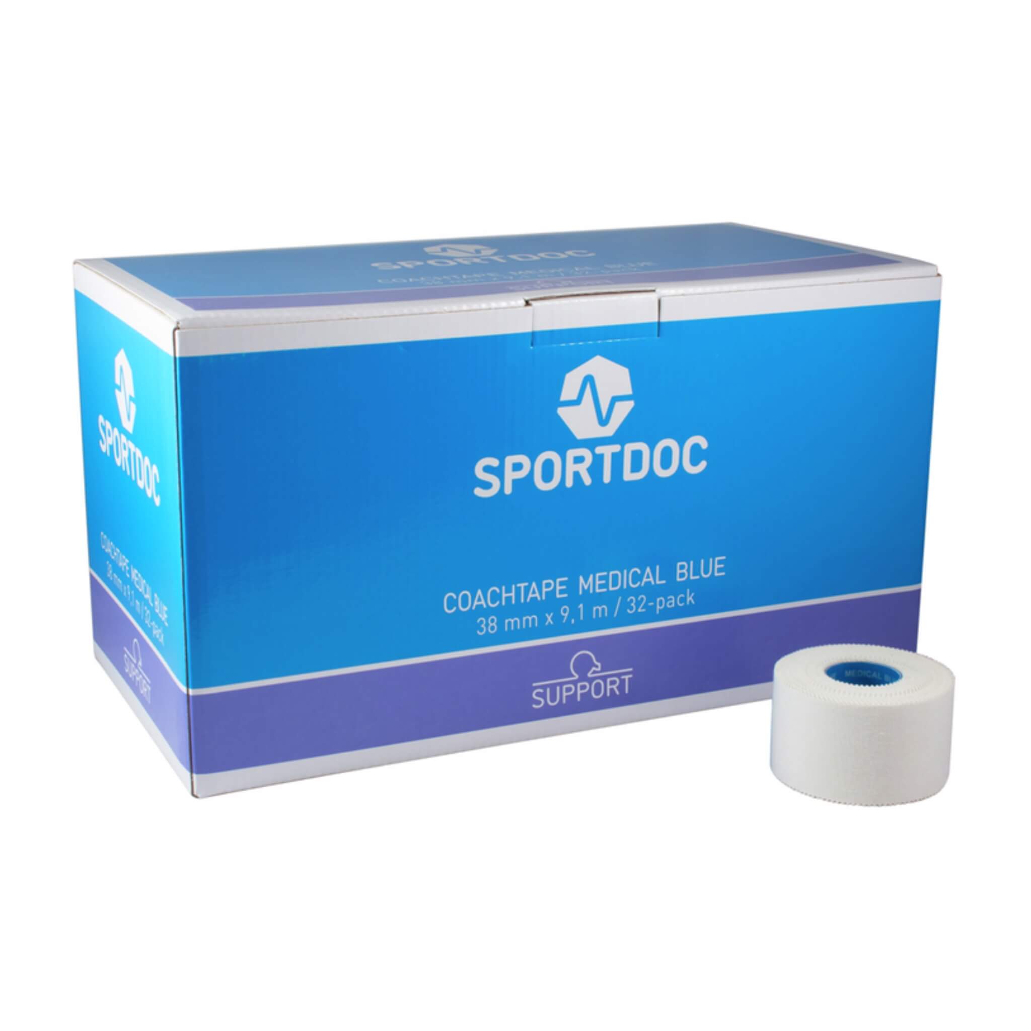 SportDoc Coachtejp (38 mm x 9,1 m) Vit 32-pack-Innebandy24