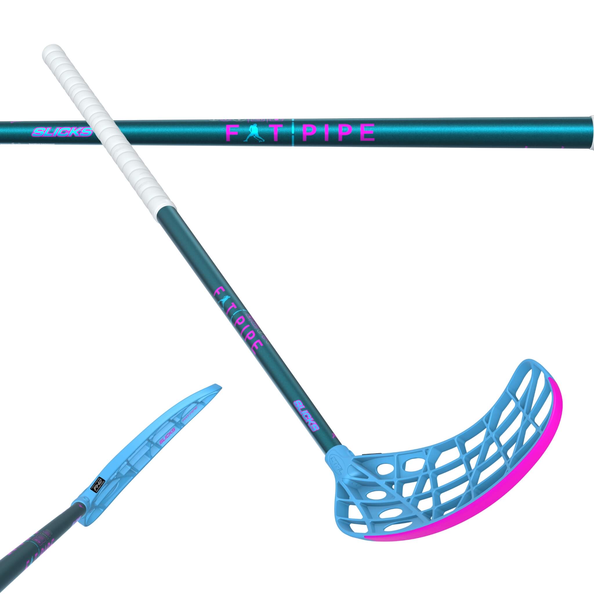 Fat Pipe Innebandyklubba Slicks 29 SLICKS FH2 Baby Blue/Le Pink-Innebandy24