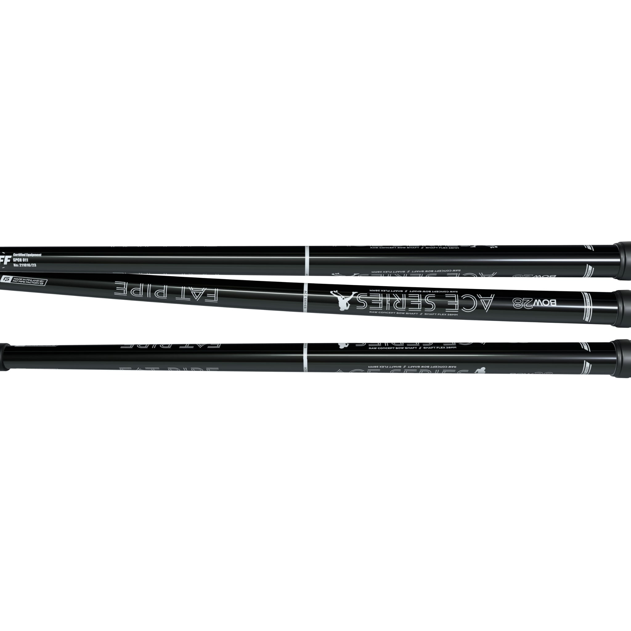 Fat Pipe Innebandyklubba RAW Concept BOW 28 SPD Black, Svart innebandyklubba från Fat Pipe, Detaljbild på innebandyskaftet