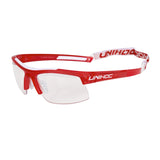 Unihoc Innebandyglasögon ENERGY Kids Crystal Red/White