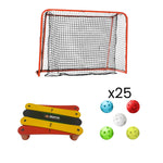 Träningspaket: Innebandymål 115 x 160 cm (ihopfällbar) - Skiller PRO - Crater MIX 25-pack-Innebandy24