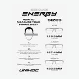 Unihoc Innebandyglasögon ENERGY SR White/Silver