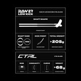 Fat Pipe Innebandyklubba RAW 27 Low Kick CTRL SLICKS Coal Black/Space Grey