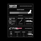 Fat Pipe Innebandyklubba RAW 29 Low Kick CTRL SLICKS Coal Black/Space Grey