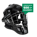 Unihoc Målvaktshjälm INFERNO 44 (Round Cage) Black/Silver