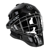 Unihoc Målvaktshjälm INFERNO 44 (Round Cage) Black/Silver