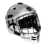 Unihoc Målvaktshjälm SHIELD Silver/Black