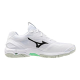 Mizuno Innebandyskor WAVE Stealth 6 White/Black/Frozen Emerald