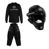 Unihoc Målvaktspaket INFERNO SR: Hjälm, Tröja & Byxa Black
