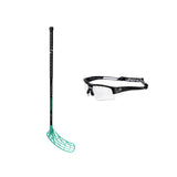 Unihoc Juniorpaket: Innebandyklubba UNILITE PRODIGY 36 FL-  Innebandyglasögon VICTORY JR