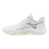 Mizuno Innebandyskor WAVE MOMENTUM PRO Wmn White/Aqua Gray/Ambrosia