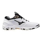 Mizuno Innebandyskor WAVE Stealth 6 White/Black/GE Gold