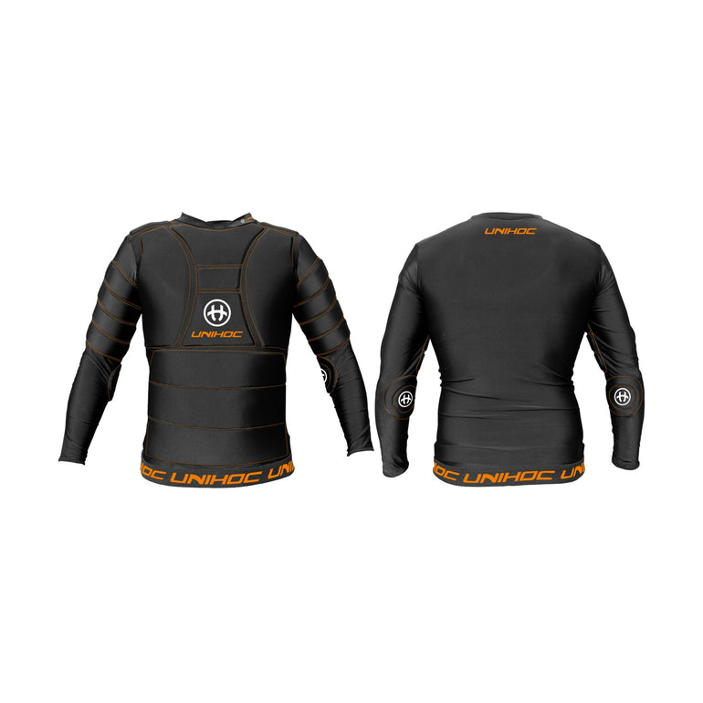 Unihoc Skyddströja FLOW JR (L/S) Black, Svart skyddströja från Unihoc