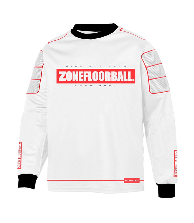 Zone Målvaktströja MONSTER2 SR White/Red, Vit/röd målvaktströja från Zone