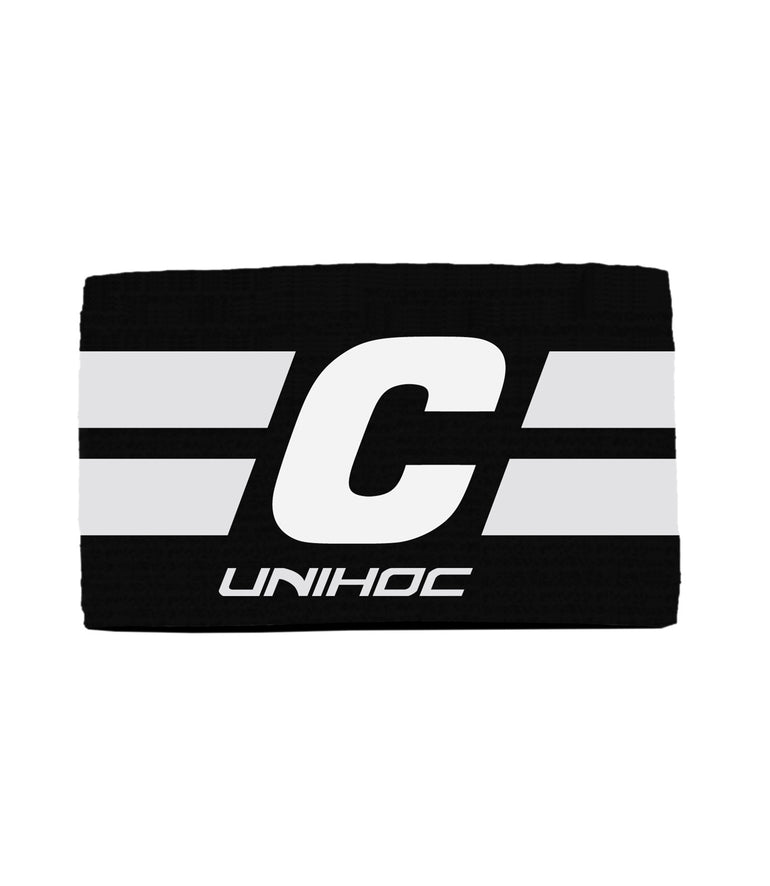 Unihoc kaptensbindel LEADER Black/White, Svart/Vit kaptensbindel från Unihoc